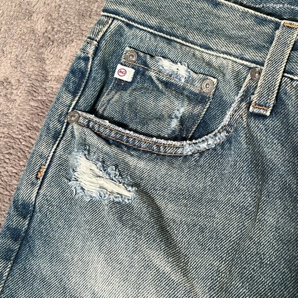 AG Adriano Goldschmied women's jeans 26 blue high waist relaxed vintage straight - Picture 3 of 15